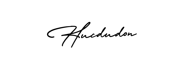 Use a signature maker to create a handwritten signature online. With this signature software, you can design (AmerikaSignatureDemo-Regular) your own signature for name Hucdudon. Hucdudon signature style 3 images and pictures png