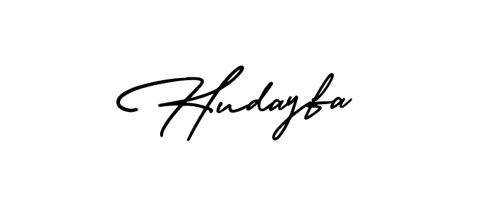 Make a beautiful signature design for name Hudayfa. With this signature (AmerikaSignatureDemo-Regular) style, you can create a handwritten signature for free. Hudayfa signature style 3 images and pictures png