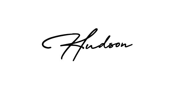 Design your own signature with our free online signature maker. With this signature software, you can create a handwritten (AmerikaSignatureDemo-Regular) signature for name Hudson. Hudson signature style 3 images and pictures png