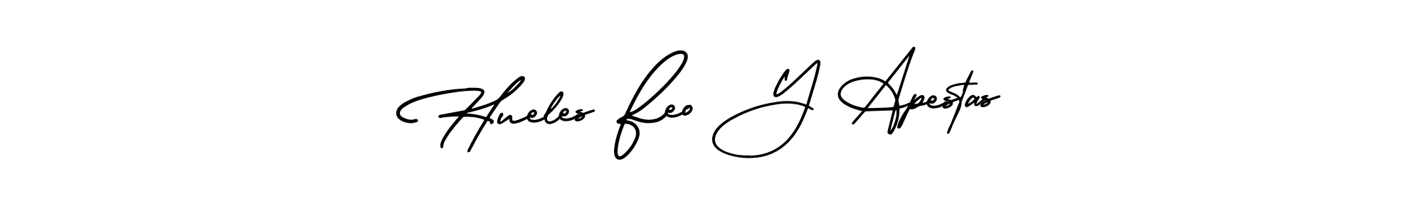 Also You can easily find your signature by using the search form. We will create Hueles Feo Y Apestas name handwritten signature images for you free of cost using AmerikaSignatureDemo-Regular sign style. Hueles Feo Y Apestas signature style 3 images and pictures png