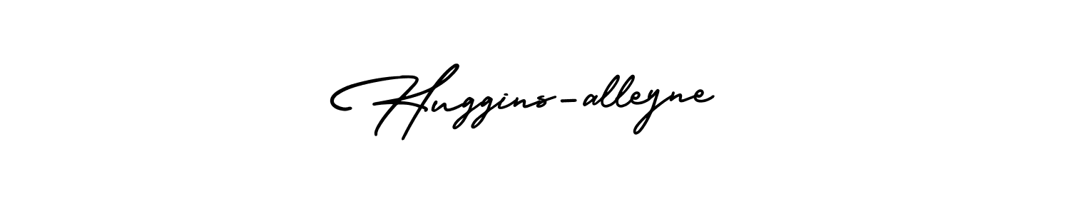 Use a signature maker to create a handwritten signature online. With this signature software, you can design (AmerikaSignatureDemo-Regular) your own signature for name Huggins-alleyne. Huggins-alleyne signature style 3 images and pictures png
