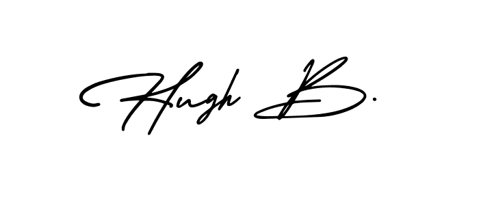 Use a signature maker to create a handwritten signature online. With this signature software, you can design (AmerikaSignatureDemo-Regular) your own signature for name Hugh B.. Hugh B. signature style 3 images and pictures png