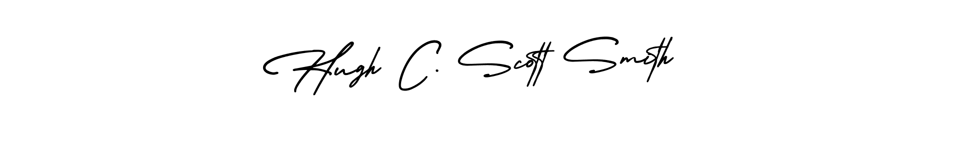 Hugh C. Scott Smith stylish signature style. Best Handwritten Sign (AmerikaSignatureDemo-Regular) for my name. Handwritten Signature Collection Ideas for my name Hugh C. Scott Smith. Hugh C. Scott Smith signature style 3 images and pictures png