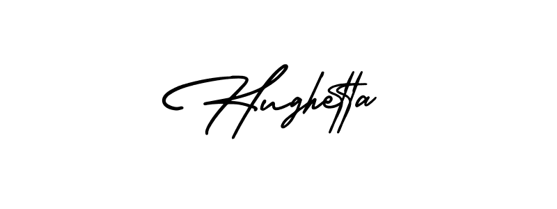 How to make Hughetta signature? AmerikaSignatureDemo-Regular is a professional autograph style. Create handwritten signature for Hughetta name. Hughetta signature style 3 images and pictures png