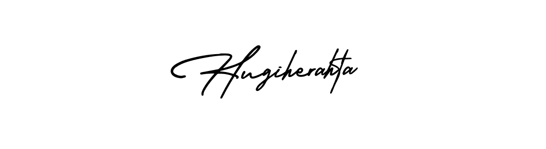 Design your own signature with our free online signature maker. With this signature software, you can create a handwritten (AmerikaSignatureDemo-Regular) signature for name Hugiherahta. Hugiherahta signature style 3 images and pictures png