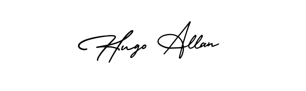 if you are searching for the best signature style for your name Hugo Allan. so please give up your signature search. here we have designed multiple signature styles  using AmerikaSignatureDemo-Regular. Hugo Allan signature style 3 images and pictures png