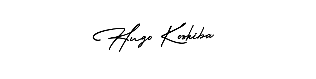 Create a beautiful signature design for name Hugo Koshiba. With this signature (AmerikaSignatureDemo-Regular) fonts, you can make a handwritten signature for free. Hugo Koshiba signature style 3 images and pictures png