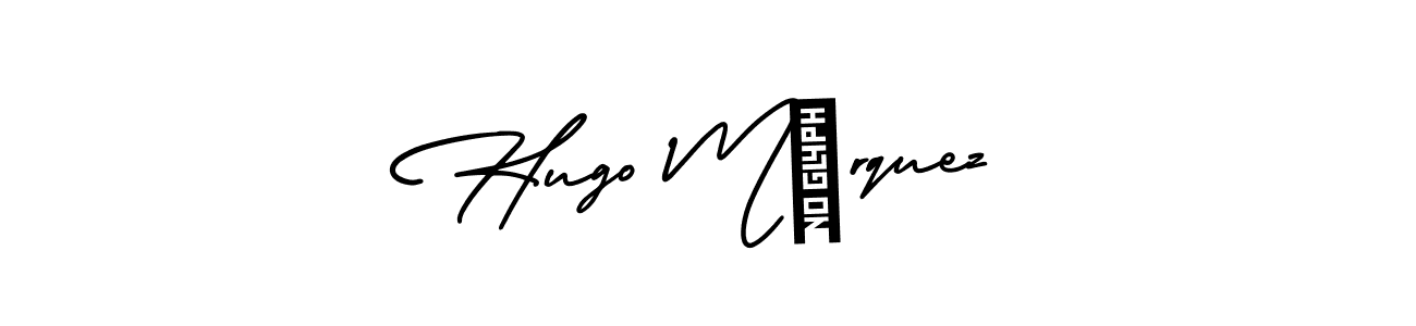 if you are searching for the best signature style for your name Hugo MÁrquez. so please give up your signature search. here we have designed multiple signature styles  using AmerikaSignatureDemo-Regular. Hugo MÁrquez signature style 3 images and pictures png