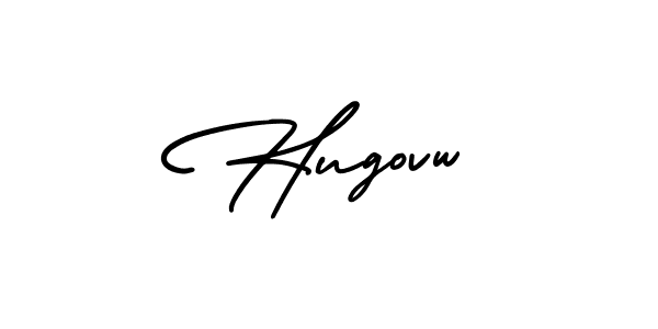 if you are searching for the best signature style for your name Hugovw. so please give up your signature search. here we have designed multiple signature styles  using AmerikaSignatureDemo-Regular. Hugovw signature style 3 images and pictures png