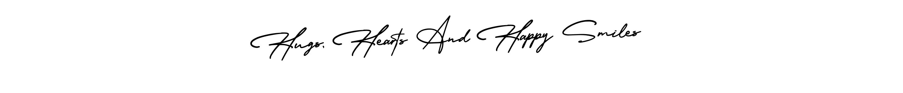 Similarly AmerikaSignatureDemo-Regular is the best handwritten signature design. Signature creator online .You can use it as an online autograph creator for name Hugs, Hearts And Happy Smiles. Hugs, Hearts And Happy Smiles signature style 3 images and pictures png
