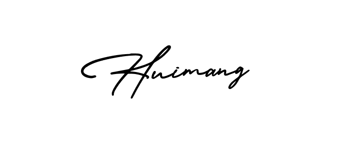 Make a beautiful signature design for name Huimang. With this signature (AmerikaSignatureDemo-Regular) style, you can create a handwritten signature for free. Huimang signature style 3 images and pictures png