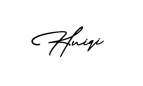 How to make Huiqi name signature. Use AmerikaSignatureDemo-Regular style for creating short signs online. This is the latest handwritten sign. Huiqi signature style 3 images and pictures png