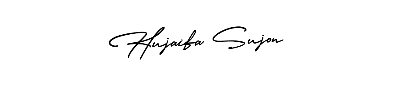 Similarly AmerikaSignatureDemo-Regular is the best handwritten signature design. Signature creator online .You can use it as an online autograph creator for name Hujaifa Sujon. Hujaifa Sujon signature style 3 images and pictures png