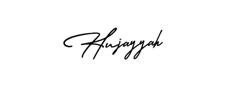 The best way (AmerikaSignatureDemo-Regular) to make a short signature is to pick only two or three words in your name. The name Hujayyah include a total of six letters. For converting this name. Hujayyah signature style 3 images and pictures png