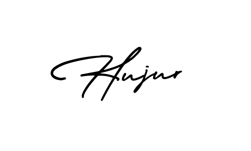 How to make Hujur name signature. Use AmerikaSignatureDemo-Regular style for creating short signs online. This is the latest handwritten sign. Hujur signature style 3 images and pictures png