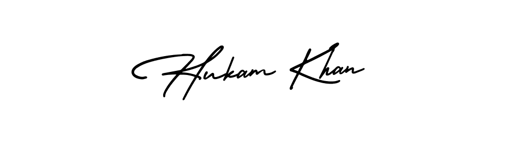 Also You can easily find your signature by using the search form. We will create Hukam Khan name handwritten signature images for you free of cost using AmerikaSignatureDemo-Regular sign style. Hukam Khan signature style 3 images and pictures png