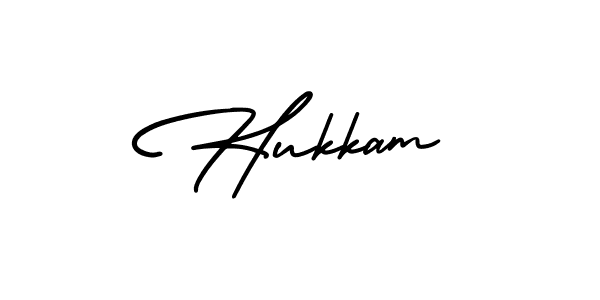 Create a beautiful signature design for name Hukkam. With this signature (AmerikaSignatureDemo-Regular) fonts, you can make a handwritten signature for free. Hukkam signature style 3 images and pictures png