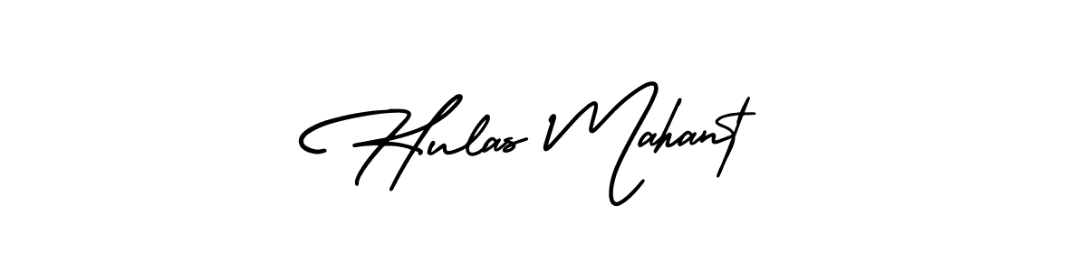 Design your own signature with our free online signature maker. With this signature software, you can create a handwritten (AmerikaSignatureDemo-Regular) signature for name Hulas Mahant. Hulas Mahant signature style 3 images and pictures png