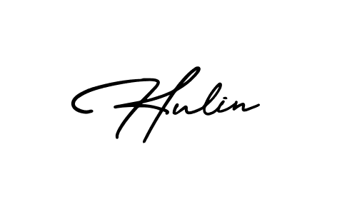 Use a signature maker to create a handwritten signature online. With this signature software, you can design (AmerikaSignatureDemo-Regular) your own signature for name Hulin. Hulin signature style 3 images and pictures png