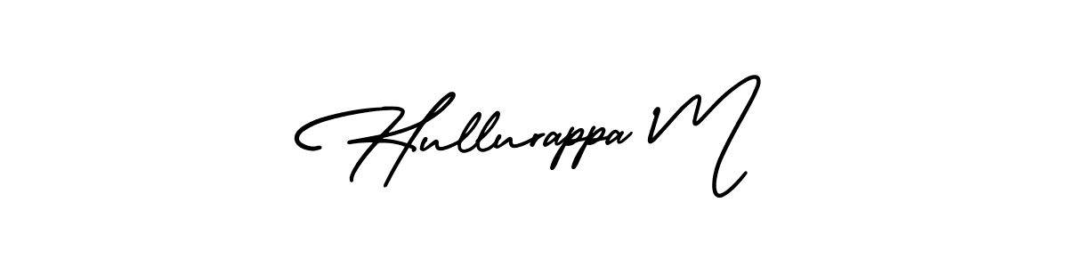 Hullurappa M stylish signature style. Best Handwritten Sign (AmerikaSignatureDemo-Regular) for my name. Handwritten Signature Collection Ideas for my name Hullurappa M. Hullurappa M signature style 3 images and pictures png
