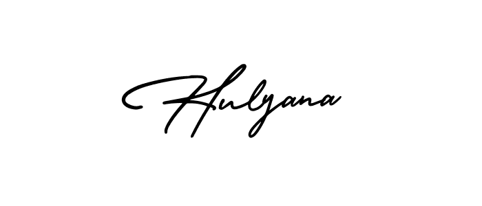How to make Hulyana signature? AmerikaSignatureDemo-Regular is a professional autograph style. Create handwritten signature for Hulyana name. Hulyana signature style 3 images and pictures png