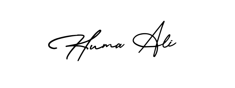 You should practise on your own different ways (AmerikaSignatureDemo-Regular) to write your name (Huma Ali) in signature. don't let someone else do it for you. Huma Ali signature style 3 images and pictures png