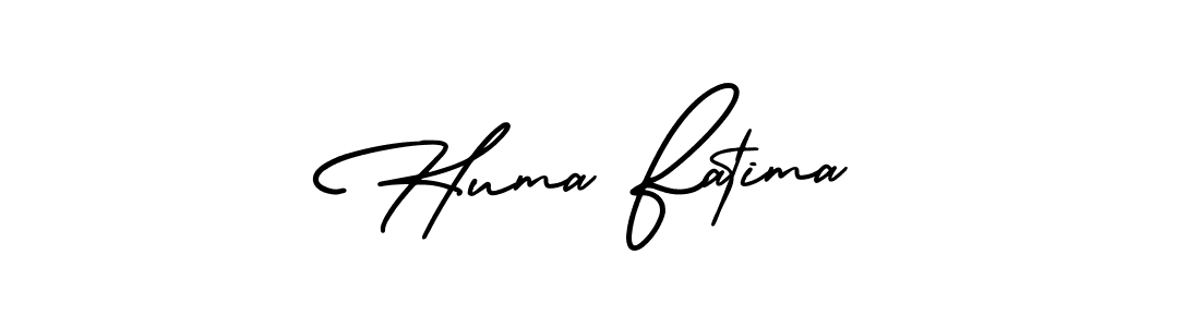 Huma Fatima stylish signature style. Best Handwritten Sign (AmerikaSignatureDemo-Regular) for my name. Handwritten Signature Collection Ideas for my name Huma Fatima. Huma Fatima signature style 3 images and pictures png