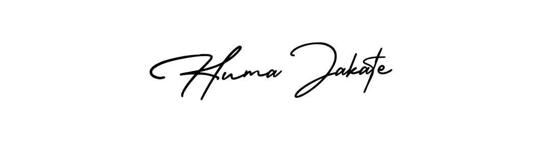 Create a beautiful signature design for name Huma Jakate. With this signature (AmerikaSignatureDemo-Regular) fonts, you can make a handwritten signature for free. Huma Jakate signature style 3 images and pictures png