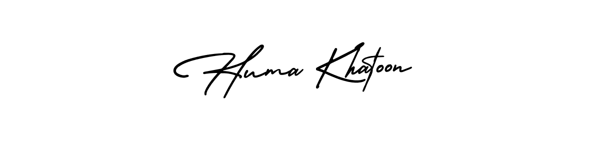 Also You can easily find your signature by using the search form. We will create Huma Khatoon name handwritten signature images for you free of cost using AmerikaSignatureDemo-Regular sign style. Huma Khatoon signature style 3 images and pictures png
