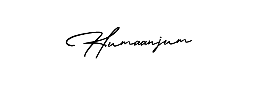 How to make Humaanjum name signature. Use AmerikaSignatureDemo-Regular style for creating short signs online. This is the latest handwritten sign. Humaanjum signature style 3 images and pictures png