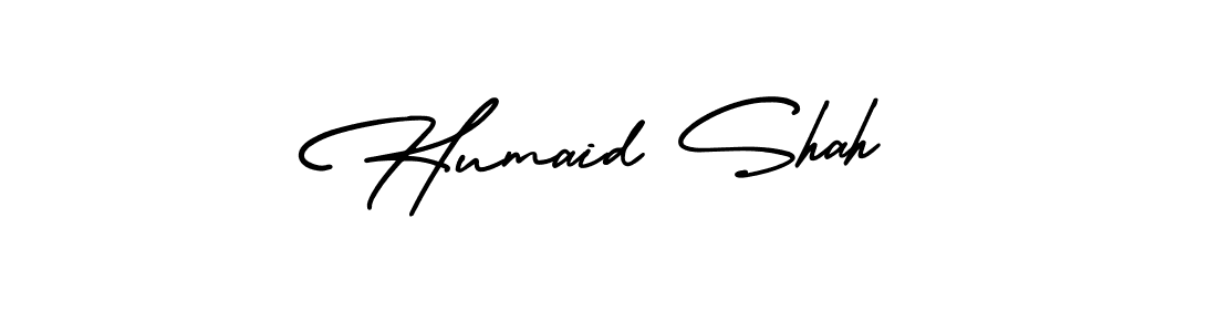 How to make Humaid Shah signature? AmerikaSignatureDemo-Regular is a professional autograph style. Create handwritten signature for Humaid Shah name. Humaid Shah signature style 3 images and pictures png