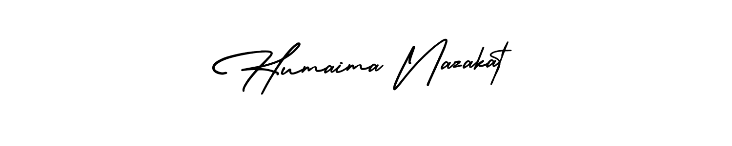 You can use this online signature creator to create a handwritten signature for the name Humaima Nazakat. This is the best online autograph maker. Humaima Nazakat signature style 3 images and pictures png