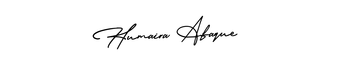 How to make Humaira Afaque name signature. Use AmerikaSignatureDemo-Regular style for creating short signs online. This is the latest handwritten sign. Humaira Afaque signature style 3 images and pictures png