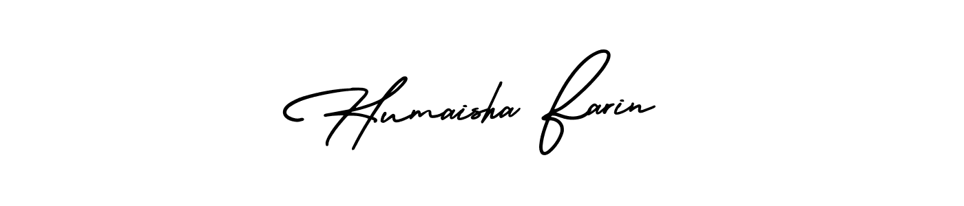 if you are searching for the best signature style for your name Humaisha Farin. so please give up your signature search. here we have designed multiple signature styles  using AmerikaSignatureDemo-Regular. Humaisha Farin signature style 3 images and pictures png