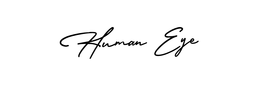 The best way (AmerikaSignatureDemo-Regular) to make a short signature is to pick only two or three words in your name. The name Human Eye include a total of six letters. For converting this name. Human Eye signature style 3 images and pictures png