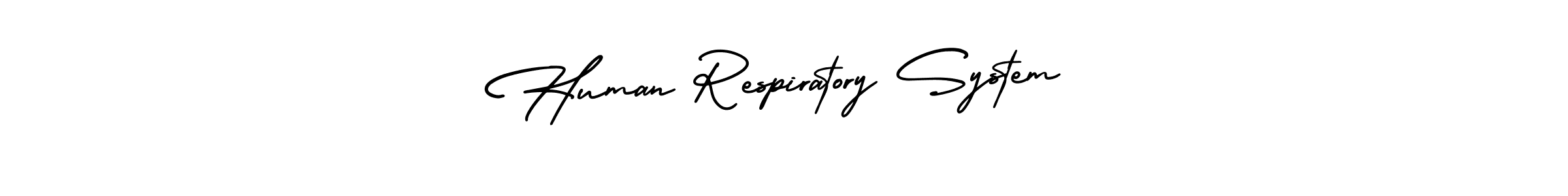 How to make Human Respiratory System name signature. Use AmerikaSignatureDemo-Regular style for creating short signs online. This is the latest handwritten sign. Human Respiratory System signature style 3 images and pictures png