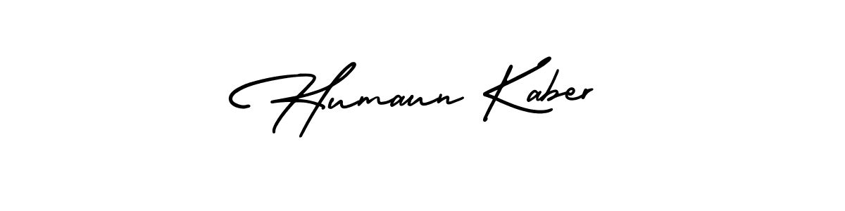 if you are searching for the best signature style for your name Humaun Kaber. so please give up your signature search. here we have designed multiple signature styles  using AmerikaSignatureDemo-Regular. Humaun Kaber signature style 3 images and pictures png