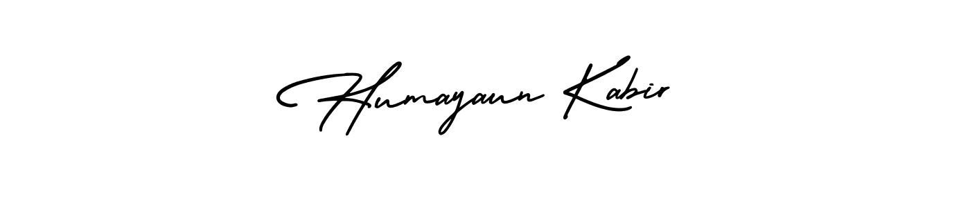 You should practise on your own different ways (AmerikaSignatureDemo-Regular) to write your name (Humayaun Kabir) in signature. don't let someone else do it for you. Humayaun Kabir signature style 3 images and pictures png
