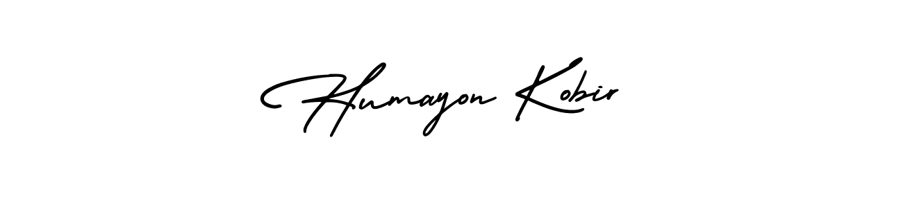 How to make Humayon Kobir name signature. Use AmerikaSignatureDemo-Regular style for creating short signs online. This is the latest handwritten sign. Humayon Kobir signature style 3 images and pictures png