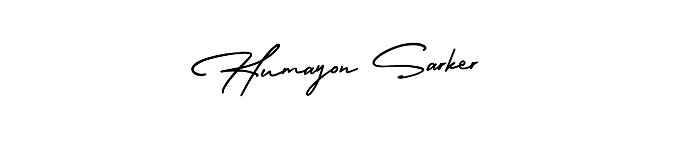 Create a beautiful signature design for name Humayon Sarker. With this signature (AmerikaSignatureDemo-Regular) fonts, you can make a handwritten signature for free. Humayon Sarker signature style 3 images and pictures png