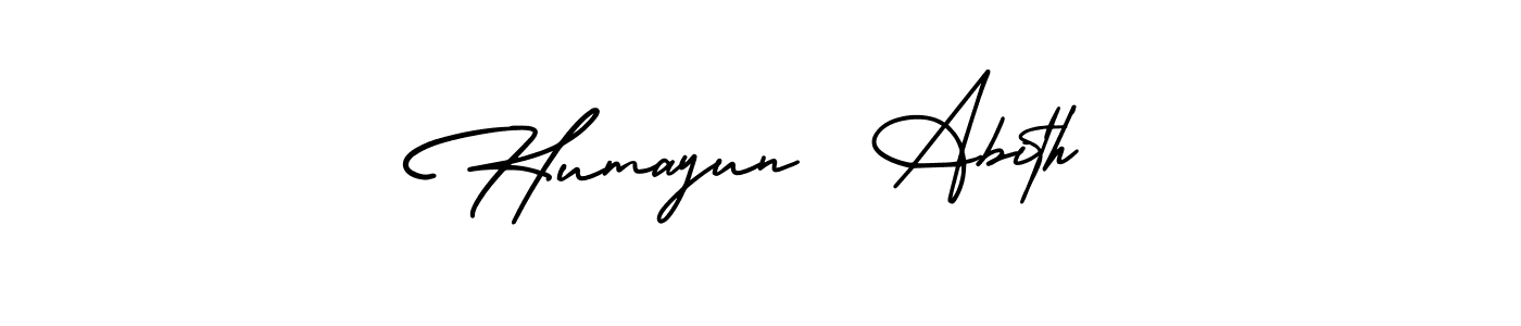 How to make Humayun  Abith name signature. Use AmerikaSignatureDemo-Regular style for creating short signs online. This is the latest handwritten sign. Humayun  Abith signature style 3 images and pictures png