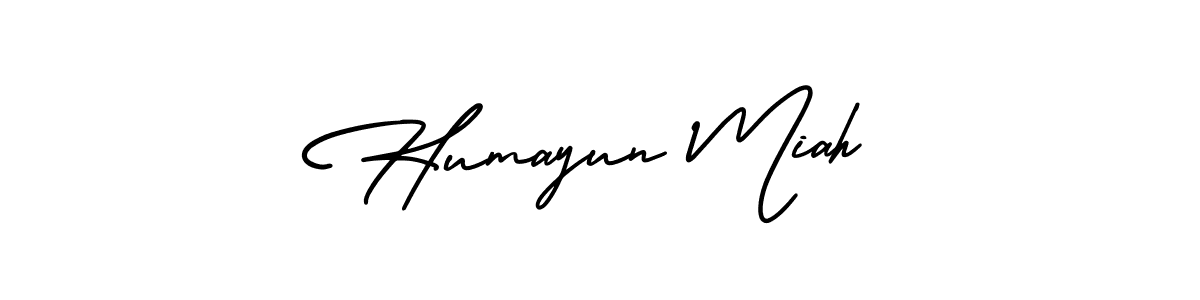 Also You can easily find your signature by using the search form. We will create Humayun Miah name handwritten signature images for you free of cost using AmerikaSignatureDemo-Regular sign style. Humayun Miah signature style 3 images and pictures png