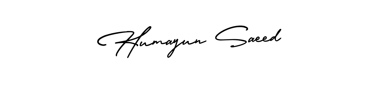 Use a signature maker to create a handwritten signature online. With this signature software, you can design (AmerikaSignatureDemo-Regular) your own signature for name Humayun Saeed. Humayun Saeed signature style 3 images and pictures png