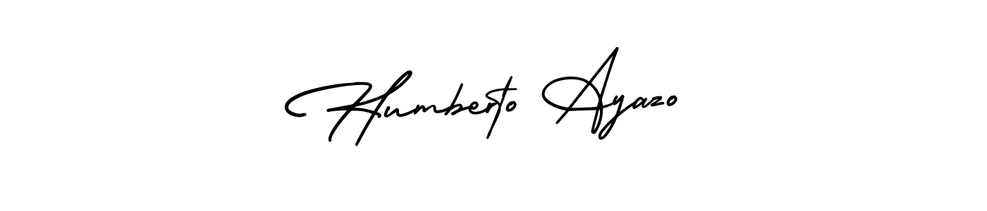 Best and Professional Signature Style for Humberto Ayazo. AmerikaSignatureDemo-Regular Best Signature Style Collection. Humberto Ayazo signature style 3 images and pictures png