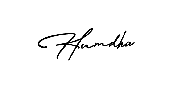 Humdha stylish signature style. Best Handwritten Sign (AmerikaSignatureDemo-Regular) for my name. Handwritten Signature Collection Ideas for my name Humdha. Humdha signature style 3 images and pictures png