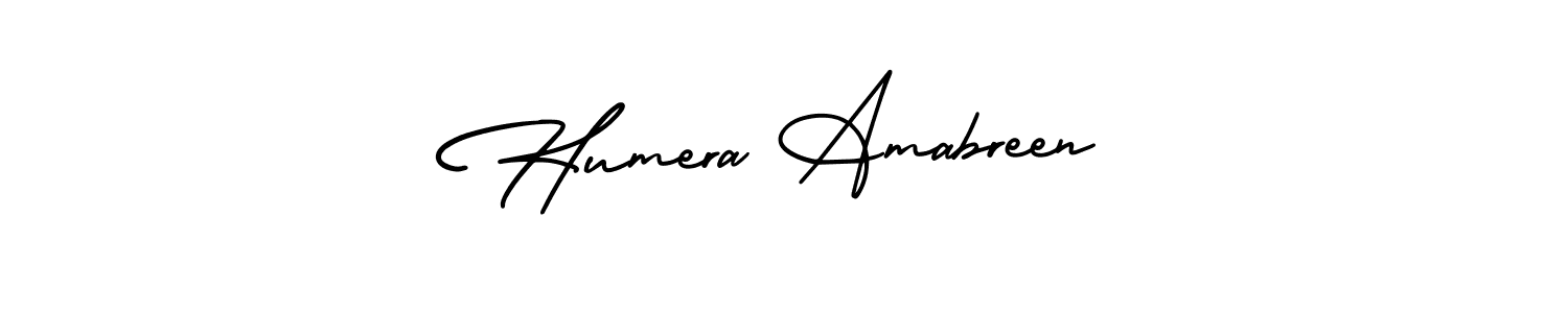 How to Draw Humera Amabreen signature style? AmerikaSignatureDemo-Regular is a latest design signature styles for name Humera Amabreen. Humera Amabreen signature style 3 images and pictures png