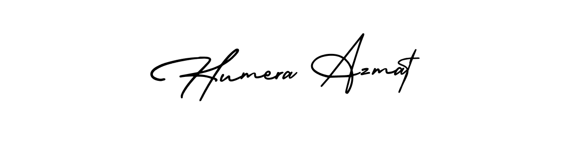 Create a beautiful signature design for name Humera Azmat. With this signature (AmerikaSignatureDemo-Regular) fonts, you can make a handwritten signature for free. Humera Azmat signature style 3 images and pictures png
