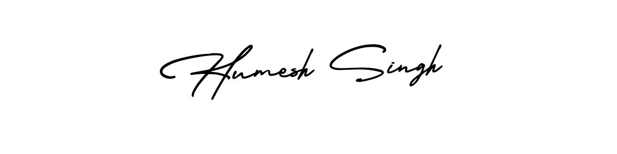 Humesh Singh stylish signature style. Best Handwritten Sign (AmerikaSignatureDemo-Regular) for my name. Handwritten Signature Collection Ideas for my name Humesh Singh. Humesh Singh signature style 3 images and pictures png