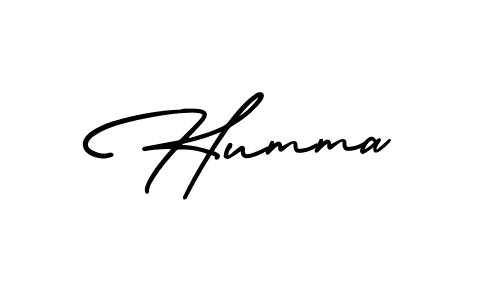 How to make Humma name signature. Use AmerikaSignatureDemo-Regular style for creating short signs online. This is the latest handwritten sign. Humma signature style 3 images and pictures png