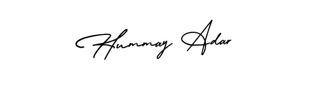 How to make Hummay Adar signature? AmerikaSignatureDemo-Regular is a professional autograph style. Create handwritten signature for Hummay Adar name. Hummay Adar signature style 3 images and pictures png